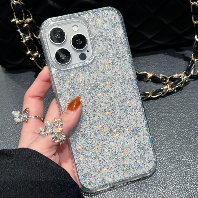 Чехол с крупными блестками для iPhone 15/14/11 и Apple 17 Pro Max