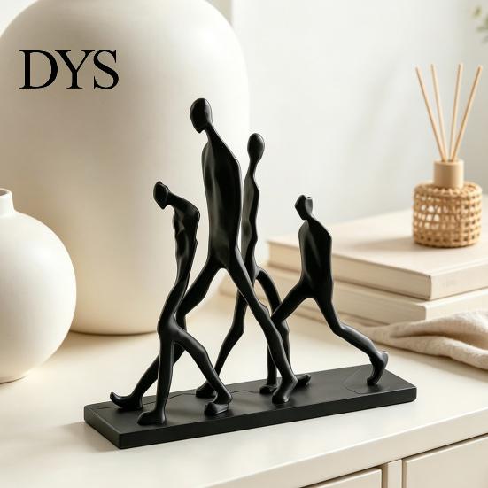 Декоративная фигурка для стола, 3D-печатная абстрактная фигурка идущего человека, Минималистичная линейная графика, Современные настольные украшения, Скульптура, Матовая статуэтка,