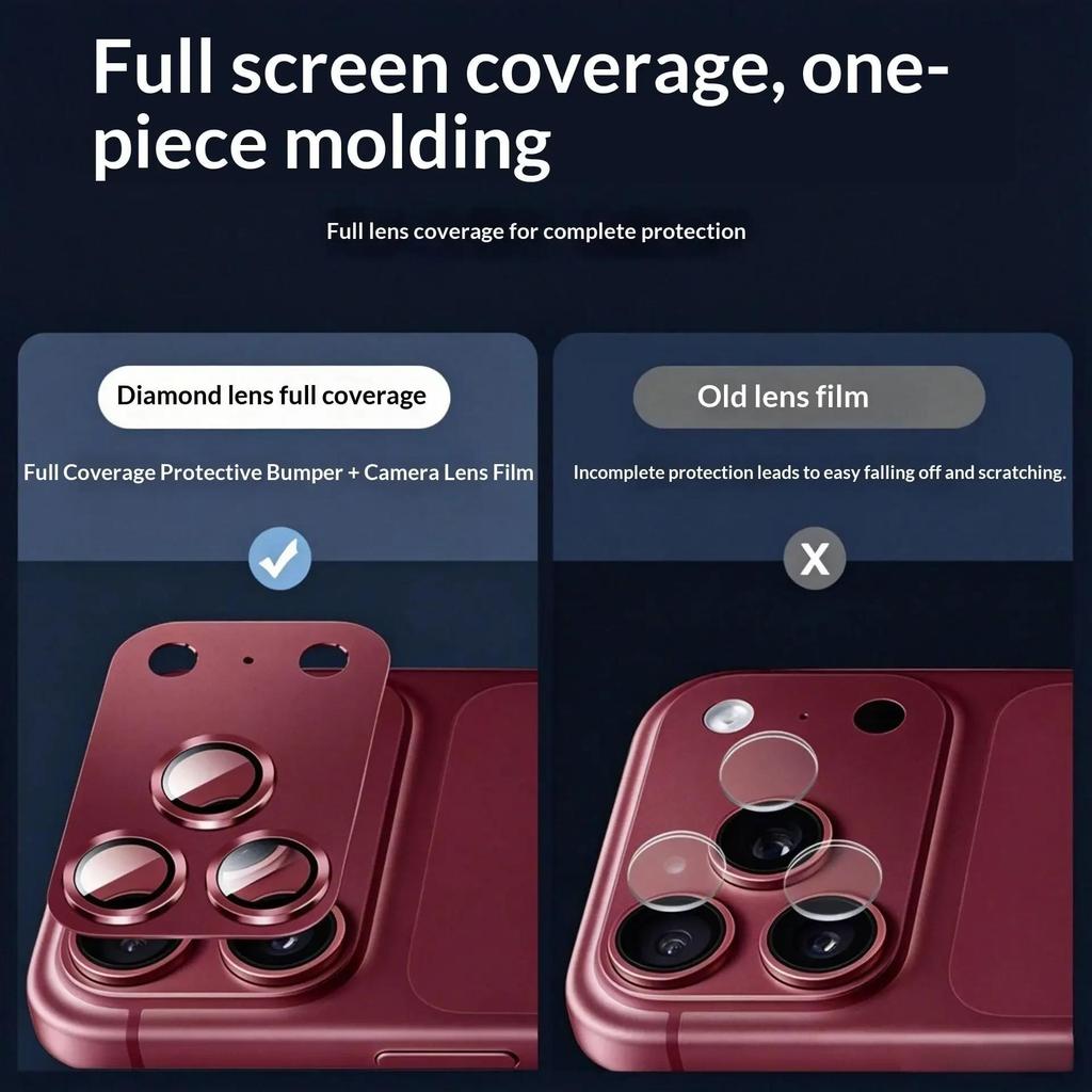 2PCS Aomor Lens Protector For iPhone 18 17 Pro Max Strong Adsorption Metal 9H Tempered Glass Camera Screen Full Protective Cover 4