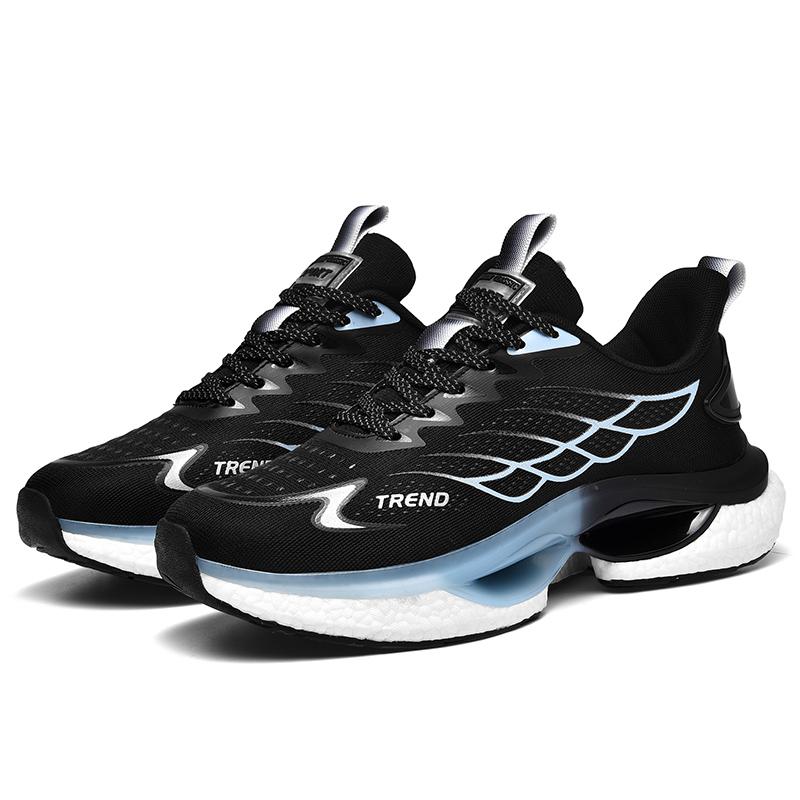 Мужская обувь Спортивная обувь Кроссовки для мужчин Удобная спортивная тренировочная обувь Сетка Черный Обувь для ходьбы Большой размер 44 45