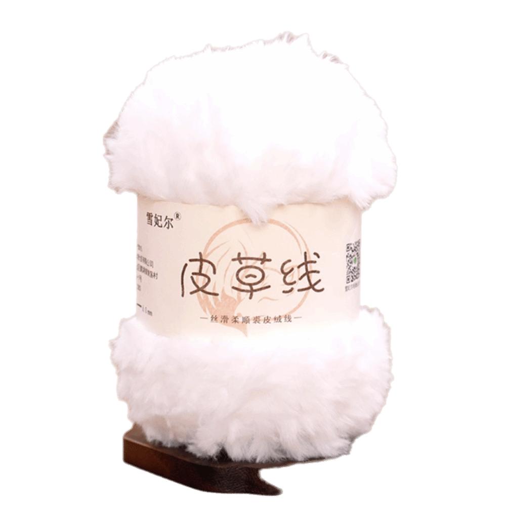 Long Plush Faux Fur Yarn Thickness Knitting Yarn Thread New Fluffy Mink Yarn DIY Crocheting Hat