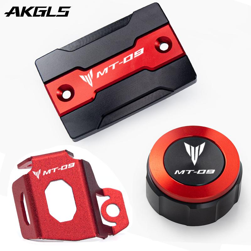 Front and Rear Brake Fluid Reservoir Caps and Rear Brake Reservoir Cover Accessories For Yamaha MT09 Mt-09 MT 09 SP