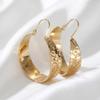 Hot Sale, Fashion Classic Shiny Gold Earrings Geometric Round Earrings Personalized Versatile Earrings