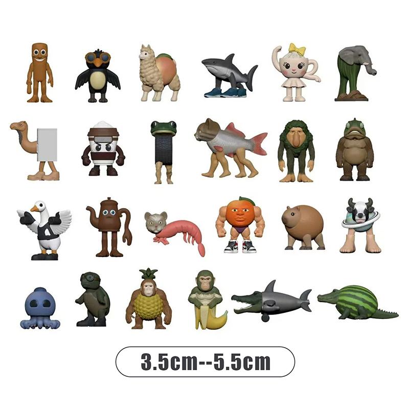 24 шт. Итальянский маразм Тунг Тунг Сахур Фигурки Кукла Тралалеро Тралала Бомбардино Крокодил Шимпанзини Бананини Модель Игрушка Подарок