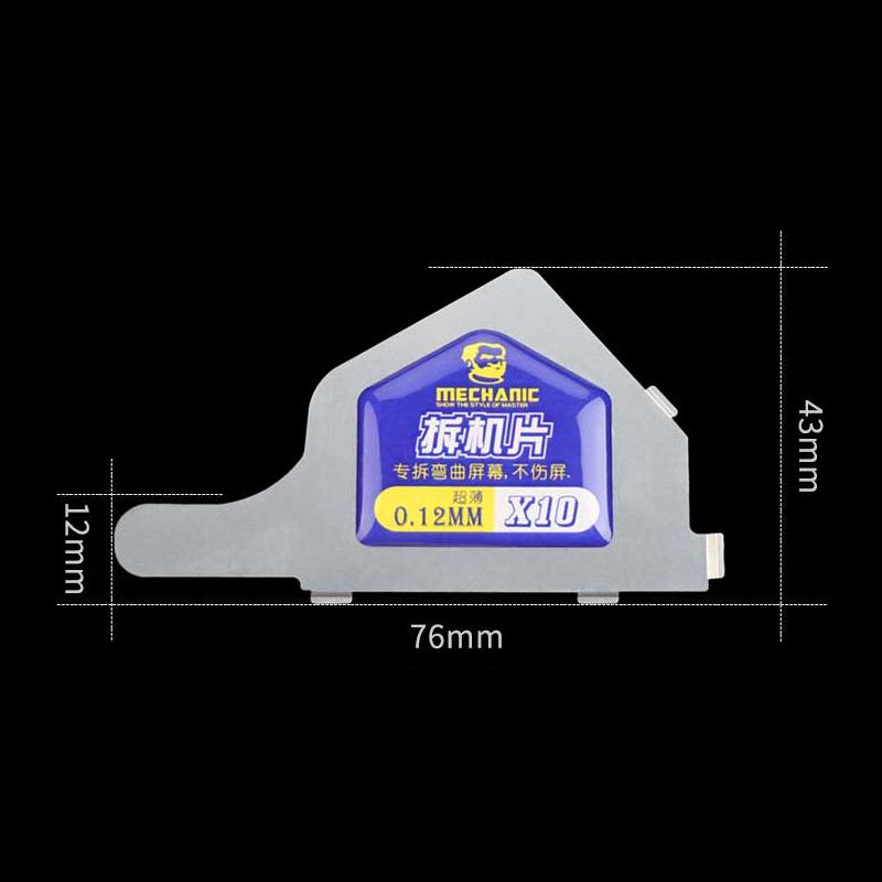 MECHANIC X10 Ultra-Thin Steel Disassembly Card for Mobile Phone LCD Screen Pry Opening Tools 0.12mm Thickness