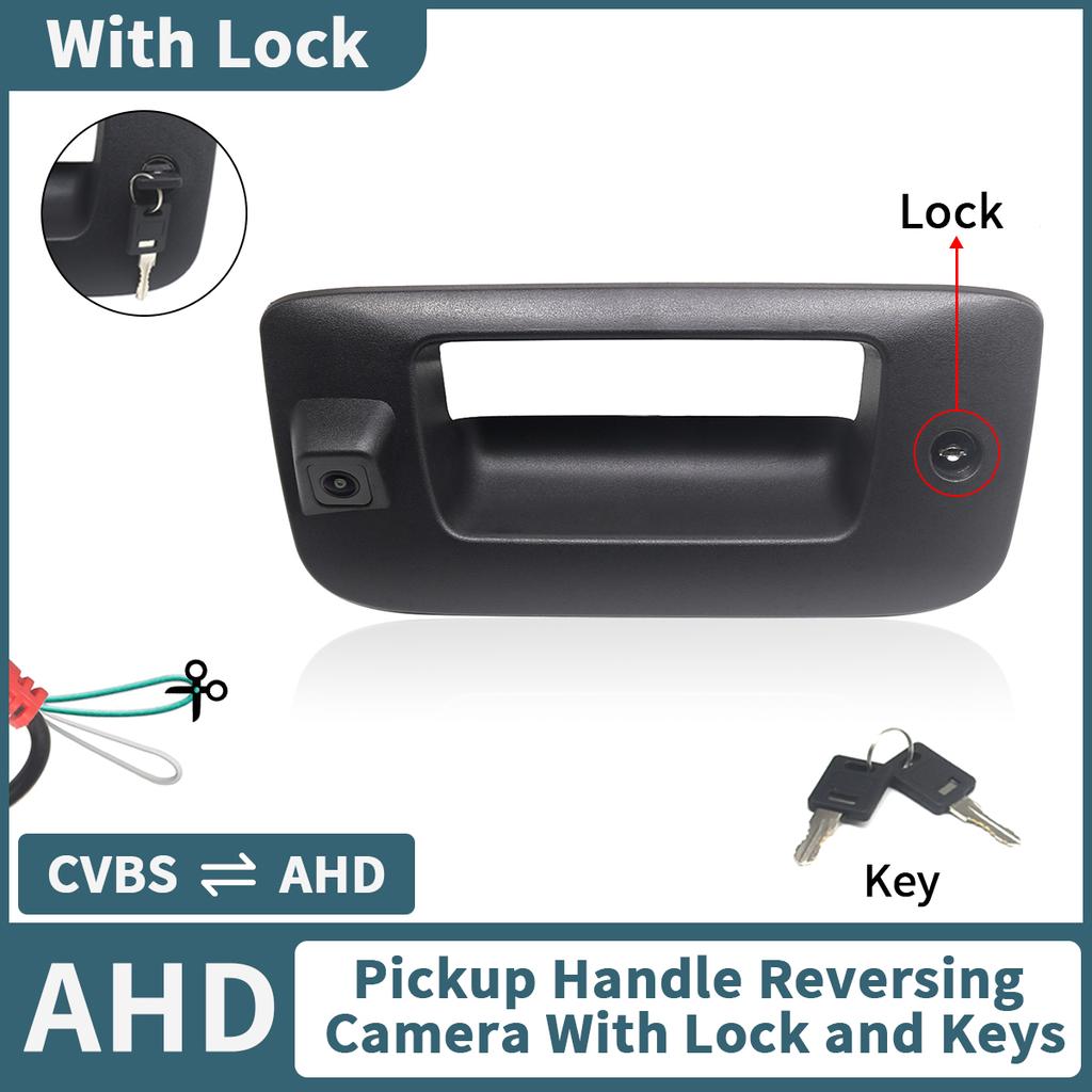 CCD AHD Pickup Tailgate Handle Reverse Camera With Lock and Key for Chevrolet Silverado GMC Sierra 1500 2500 3500 2007-2013