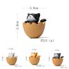 Cute Cartoon Eggshell Cat Mini Model For Desk Decor And Gift Ideas