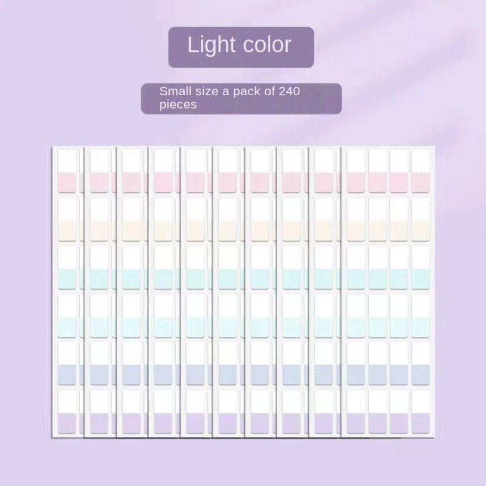Transparent Sticky Index Tabs Colorful Light Color Index Notes Writable File Tabs Notebook