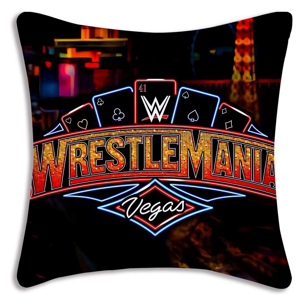W-WWE ЛОГОТИП W-WrestleMania Наволочки Мультяшные Декоративные для Дивана Домашние Двусторонние Короткий Плюш Милый Чехол для Подушки