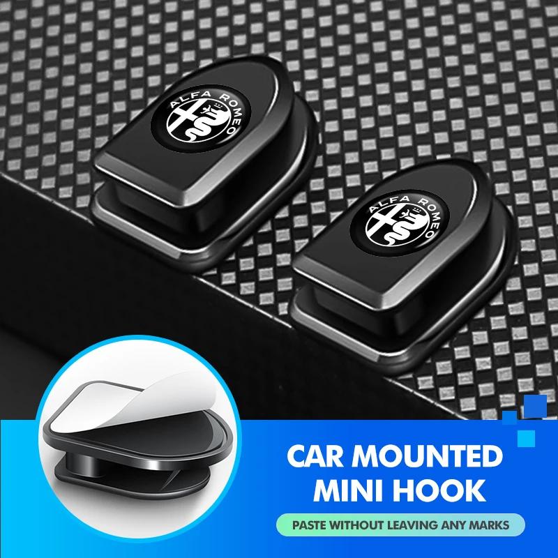 4pcs Mini Car Seat Headrest Hook USB Storage Organizer Holder For Alfa Romeo 159 Giulietta Giulia 147 Mito 156 159 166 GTHA0