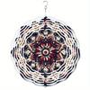 10 Inch Mandala Wind Spinner Metal Art Decor with 360 Hook Vibrant Floral Patterns for Garden Balcony Patio Outdoor Hanging Ornament