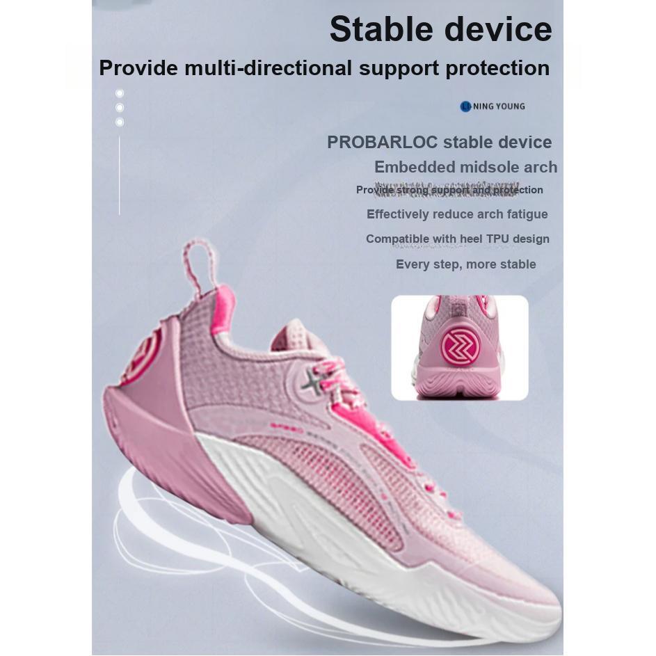 Баскетбольные кроссовки Li Ning Kids Flash 10, детские кроссовки Light-Cherry-Blossom YKBT115-3