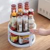Вращающаяся двухъярусная стойка для хранения для кухни и гостиной