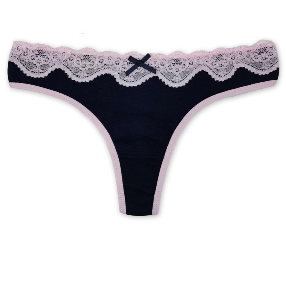 Женские хлопковые стринги, кружевные трусики-стринги, нижнее белье, женские трусы, сексуальное женское белье, брюки, нижнее белье, дамы с низкой посадкой, 6 шт./лот