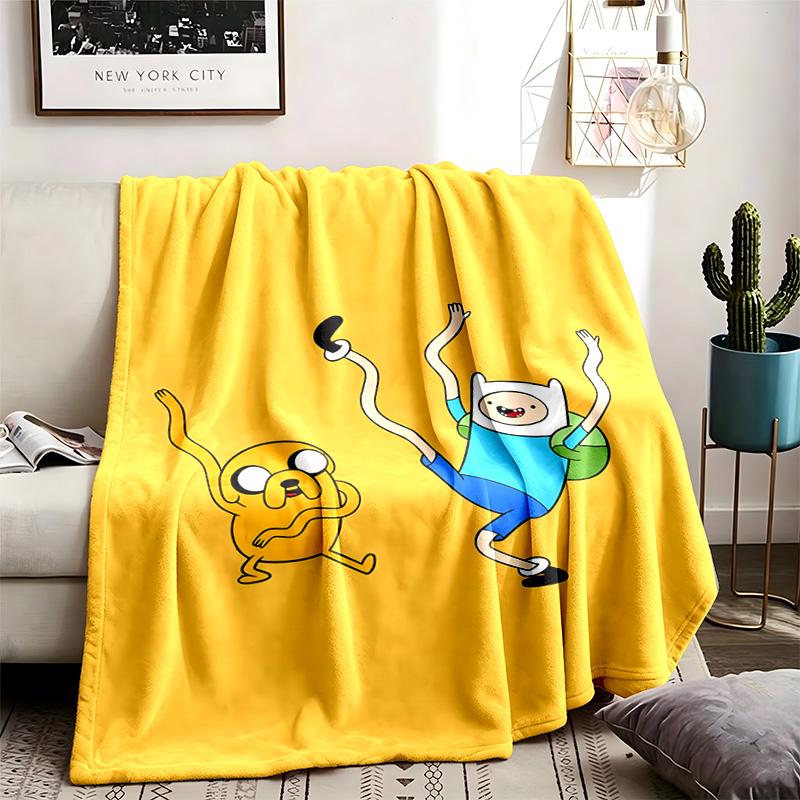 Adventure Time Theme Blanket Suitable For The Sofa Camping And Travel Made Of Soft Flannel Material An Ideal Gift For Occasions Such As Birthday