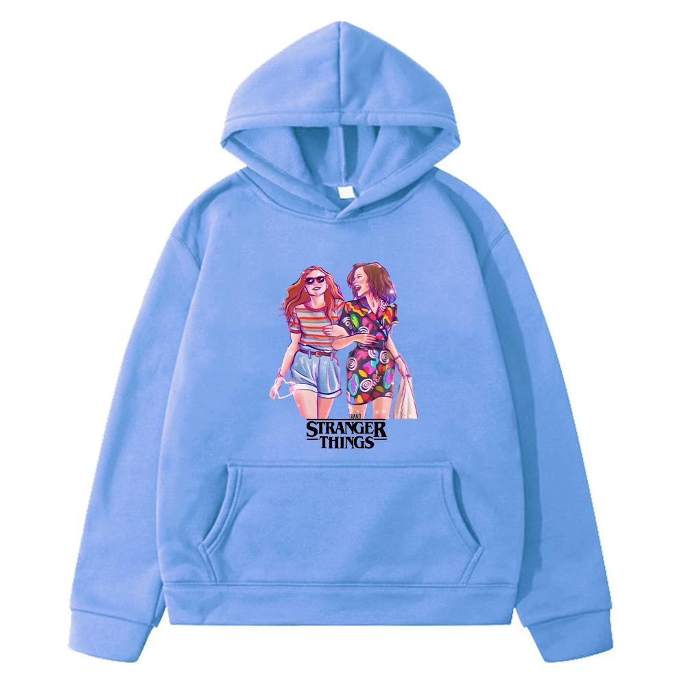 Autumn Stranger Things Print Anime Hoodie Fleece Sweatshirt Kawaii Jacket Hoodies Boys Pullover Y2k Sudadera Kids Clothes Girls