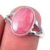 Кольцо из чистого серебра 925 пробы с натуральным родохрозитом ручной работы S.8 Z6b56
