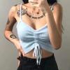 New Summer Hot Girl Design Trendy and Fashionable Fur Drawstring Suspender Vest Underwear for Women