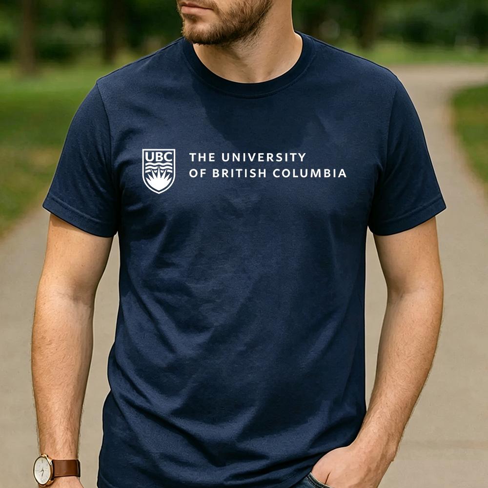 Vintage Retro The University of British Columbia Logo Cotton Graphic T Shirt Unisex Short Sleeve Alumni Graduate Holiday Tee
