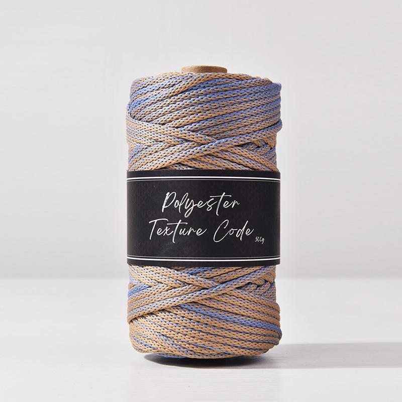 5 мм Двухцветный смешанный 5 мм Полиэстеровый плетеный шнур, Ручная вязка для сумки, ковра, вязальной пряжи, нить для браслета из конского волоса, 70 ярдов