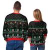 Couple Christmas Sweatshirt Christmas Print Loose Long Sleeves Colorful Round Neck Warm Unisex Elk Thick Women Men Sweatshirt for Party