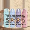 1PC Take More Chances Quote Text 750ml Color Plastic Sports Water Bottle Leakproof Flip Straw Lid For Sports Office Home Use