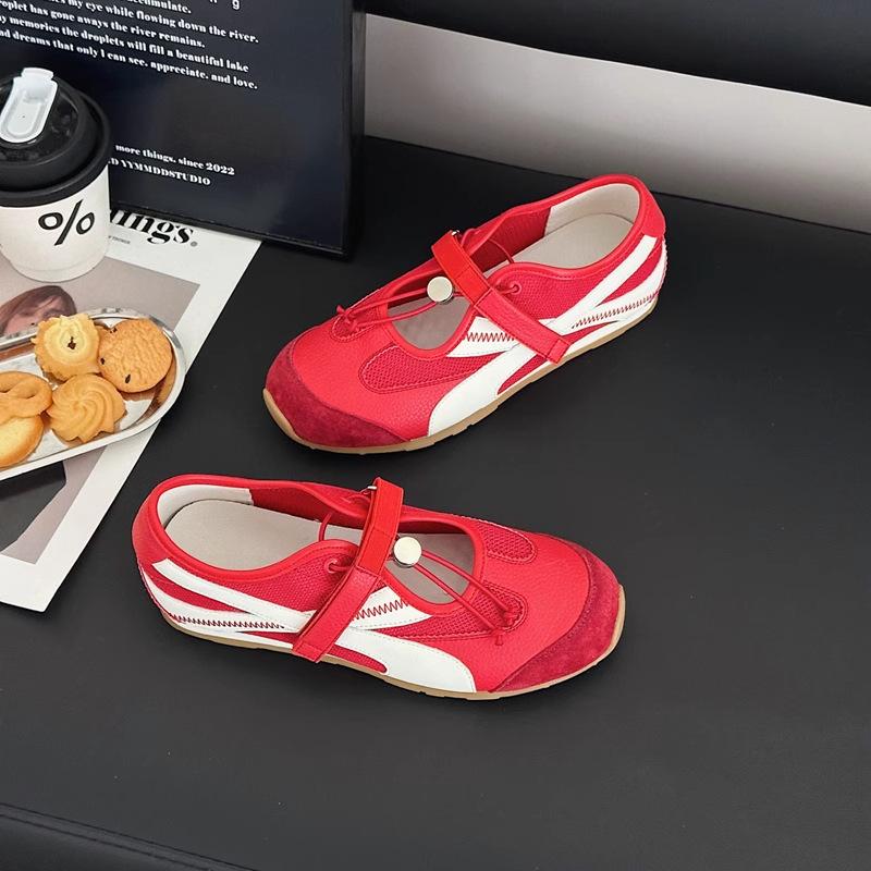 Балетки в стиле ретро, нишевые туфли Мэри Джейн Dexun для женщин, лето 2025, тонкая дышащая сетка, универсальные легкие кеды на платформе