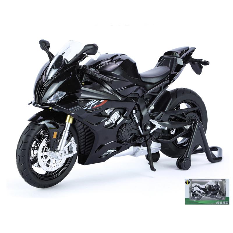 1/12 Модель гоночного мотоцикла BWM S1000RR Версия M Литая металлическая модель кроссового мотоцикла Звук Свет Детская игрушка Подарок