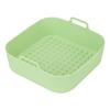 Многоразовые силиконовые вкладыши для фритюрницы 7,9-дюймовая квадратная силиконовая корзина для фритюрницы с ручками, термостойкая