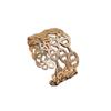 2025 Women’s Fashion Wide Layered Open Bangle: European & American Street Style with Smooth Openwork Pig Nose Design