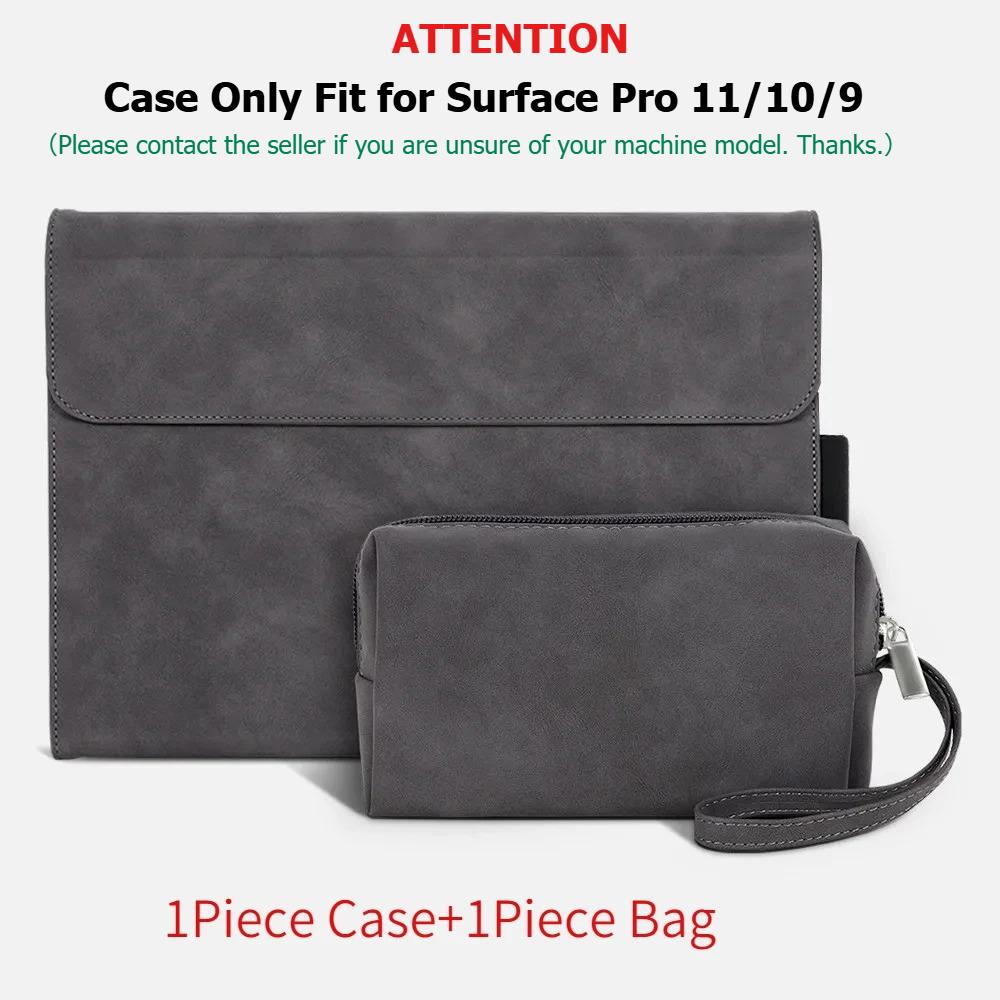 Business Cover for Microsoft Surface Pro 11/10/9 Portfolio Case 13inch Multiple Angle Stand Tpu Shell Compatible with Keyboard