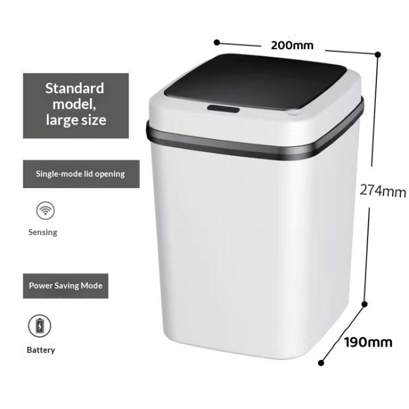 13L Smart Hands-Free Use Touchless Bathroom Trash Can Motion Sensor Waste Bin For Office Bedroom Living Room Toilet Kitchen