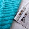 Soft Fleece Blanket With Jacquard Plush Throw Sofa Bed Couch Winter Use 150x200cm