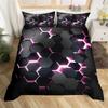 Dazzling Glowing Bedding Set 3D Duvet Cover Set Single Double Twin Full Size Teens Adults Bedclothes Soft Polyester Bed Linen