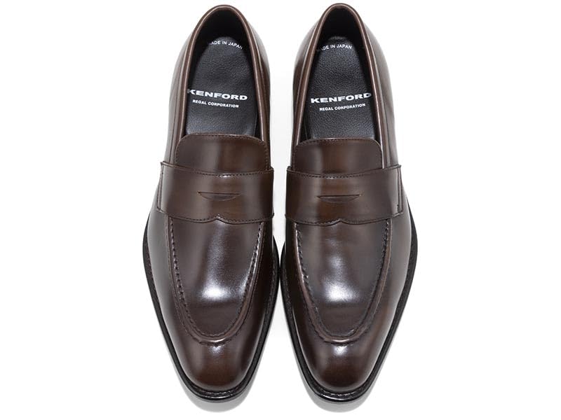 Мужские коричневые лоферы Kenford KP32KS, размер 24.0 см, 3E