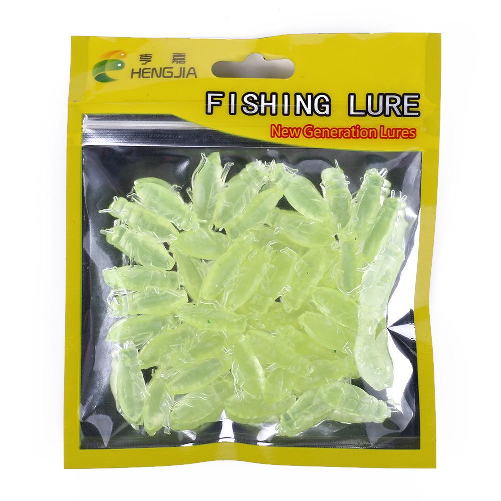 50 шт./лот, приманки для рыбалки в крикет, искусственные мягкие наживки для насекомых, кузнечик, воблеры, силиконовая приманка