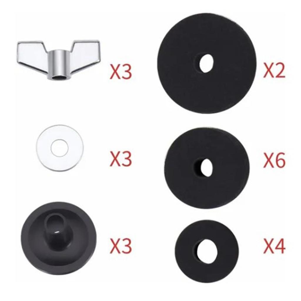 21 шт. комплект фетровых накладок для барабанов, войлочные подставки для тарелок, нескользящие сменные аксессуары, полный комплект