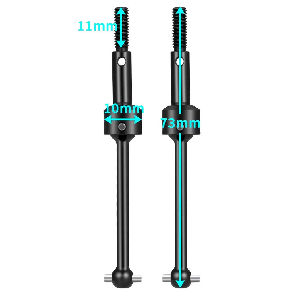 YEAHRUN 2PCS Steel CVD Drive Shaft Front Rear Universal for Tamiya TT02 TT01 TC01 1/10 RC Model Drift Car Upgrade Parts