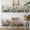 Цветочная Растение Наклейка на Стену Съемная Самоклеящаяся Наклейка для Гостиной Спальни Фон для Дивана Декор Стен Домашний Интерьер