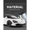Super Sportcar Toy Simulation 1/24 McLaren 720s Car Model Alloy Die Cast with Sound Light Pull Back Toys Vehicles Models Children Gifts