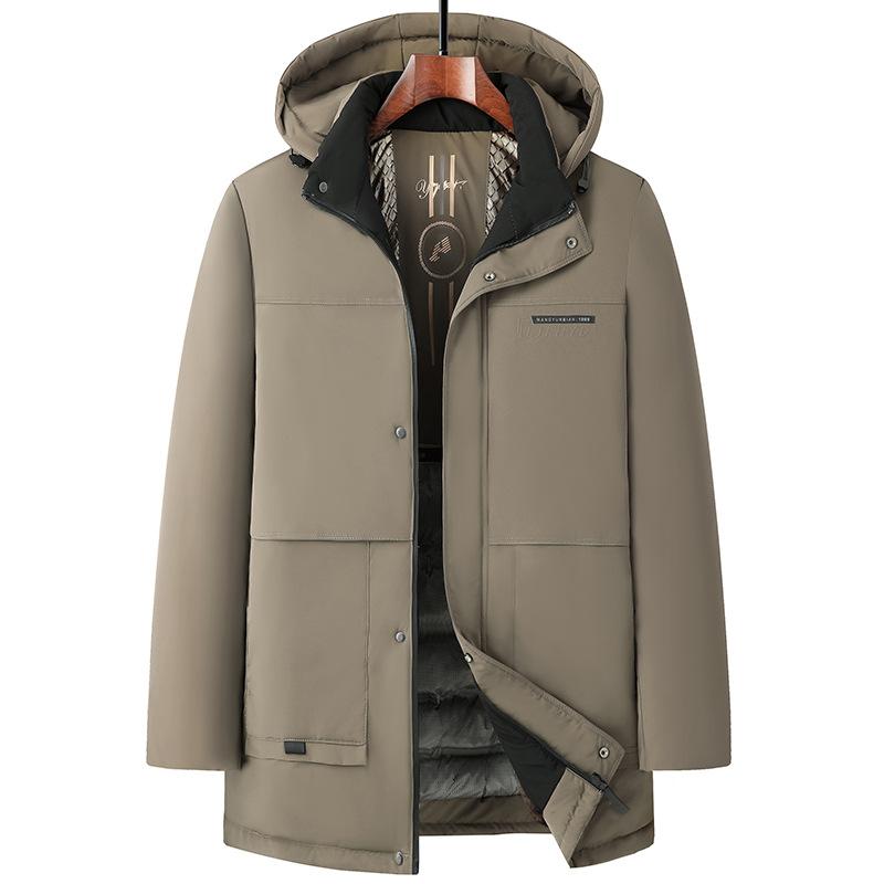 Мужская зимняя куртка с капюшоном — теплое, ветрозащитное и толстое пальто на флисовой подкладке с карманами