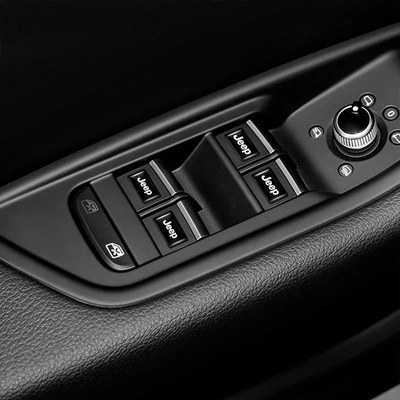 For Jeep 10Pcs 3D Styling Steering Wheel Sticker Accessories For Jeep Wrangler Grand Cherokee Avenger Compass Wagoneer Gladia