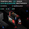 Тестер автомобильного аккумулятора 12 В 24 В Тестер зарядки автомобильного аккумулятора Тестер нагрузки автомобиля Тестер системы зарядки Инструмент тестового сканирования Цифровой анализатор генератора переменного тока аккумулятора