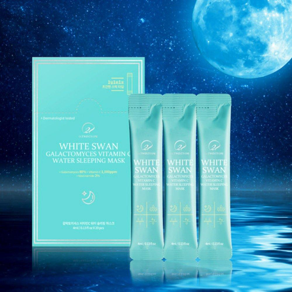 White Swan Galactomyces Витамин C Водная Ночная Маска 4млx20шт Отбеливание Улучшение Морщин