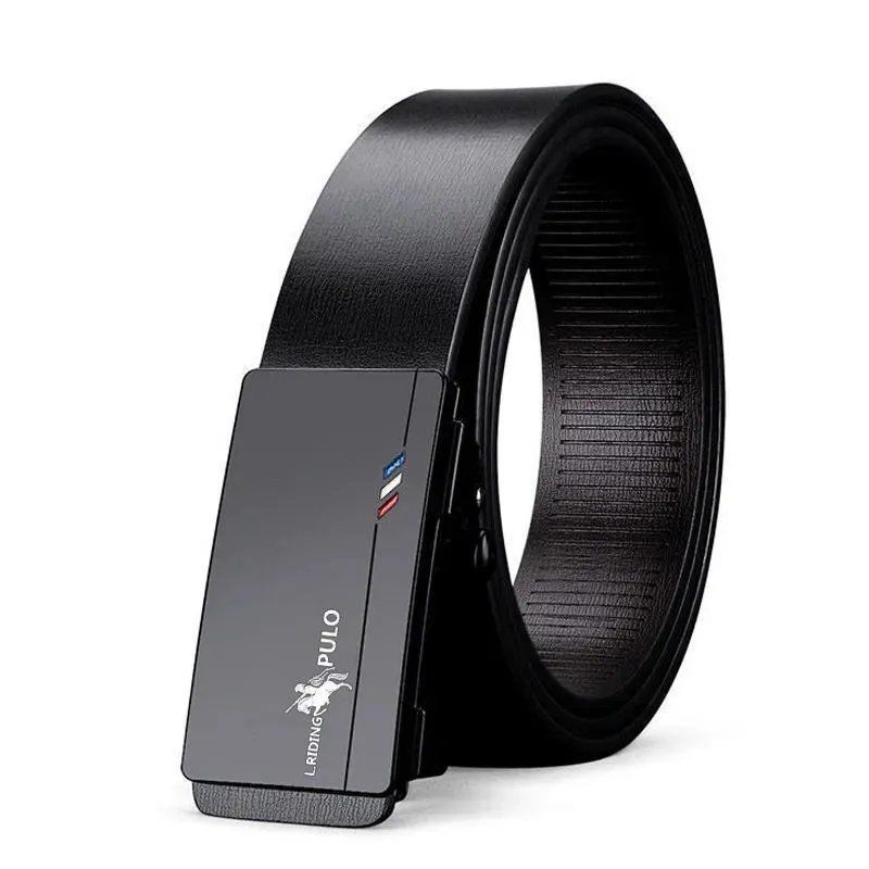 Ремень Paul Мужской кожаный ремень с автоматической пряжкой из чистой воловьей кожи для молодых людей Повседневный индивидуальный корейский вариант трендового брючного ремня