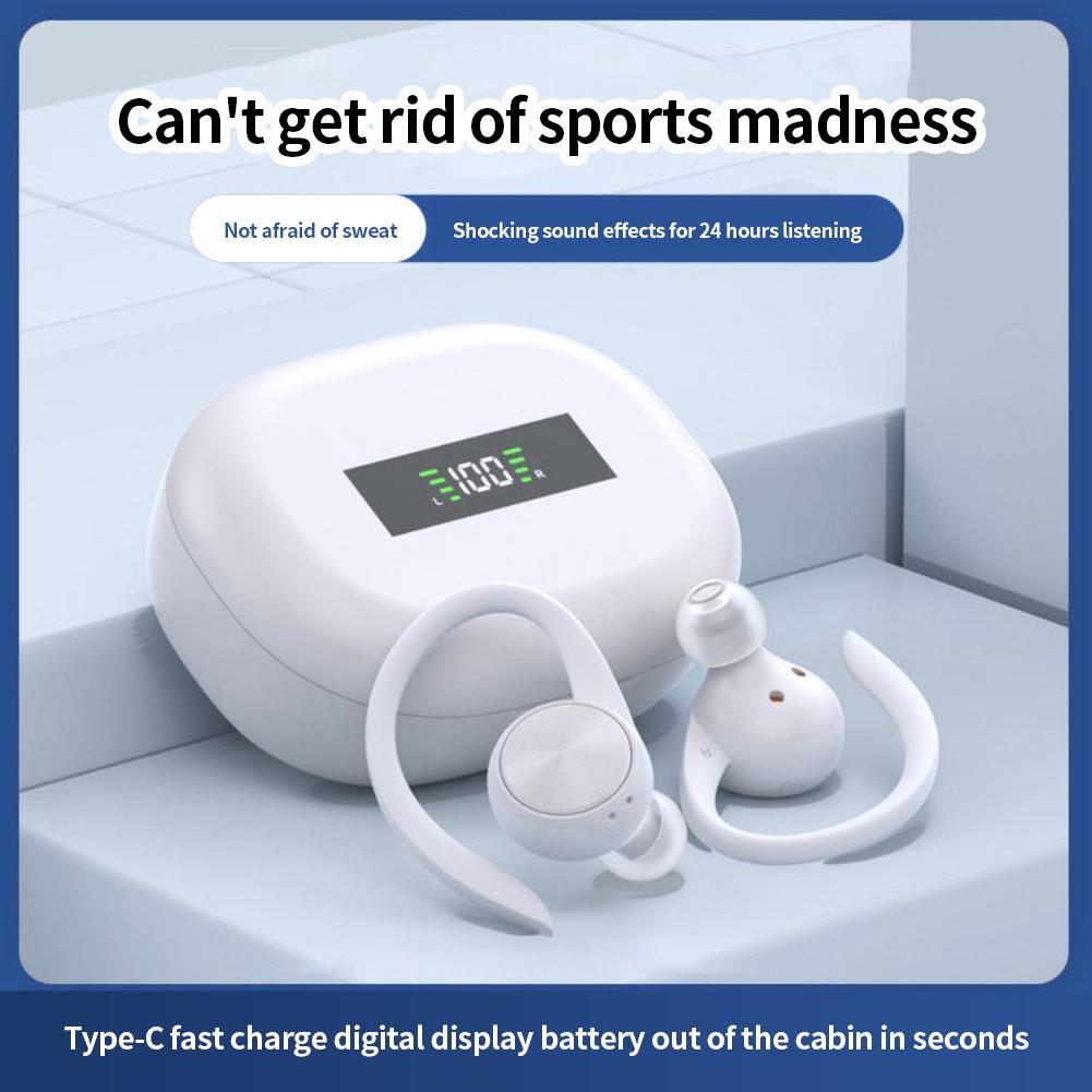 Спортивные беспроводные наушники Bluetooth с микрофоном, заушниками, наушники Bluetooth, Hi-Fi стерео наушники для музыки для телефона