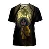 Футболка 3D Coraline & the Secret Door Триллер Ужасы Аниме Фильм Унисекс Личность Коралина Принт Коралина Топ с короткими рукавами