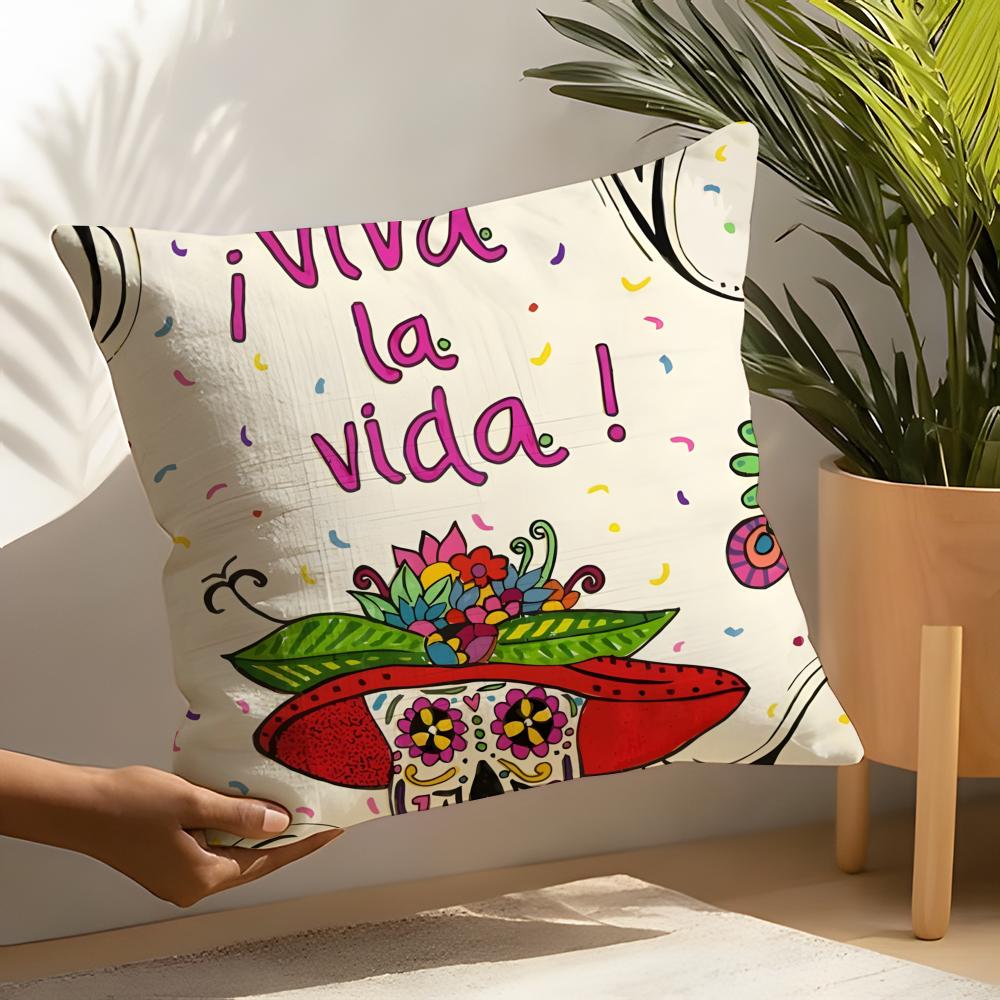 Для Жизни Viva la Vida Наволочка Льняные Чехлы на Подушки Для Декоративного Дивана Домашние Подушки Чехол Автомобильные Подушки Чехлы