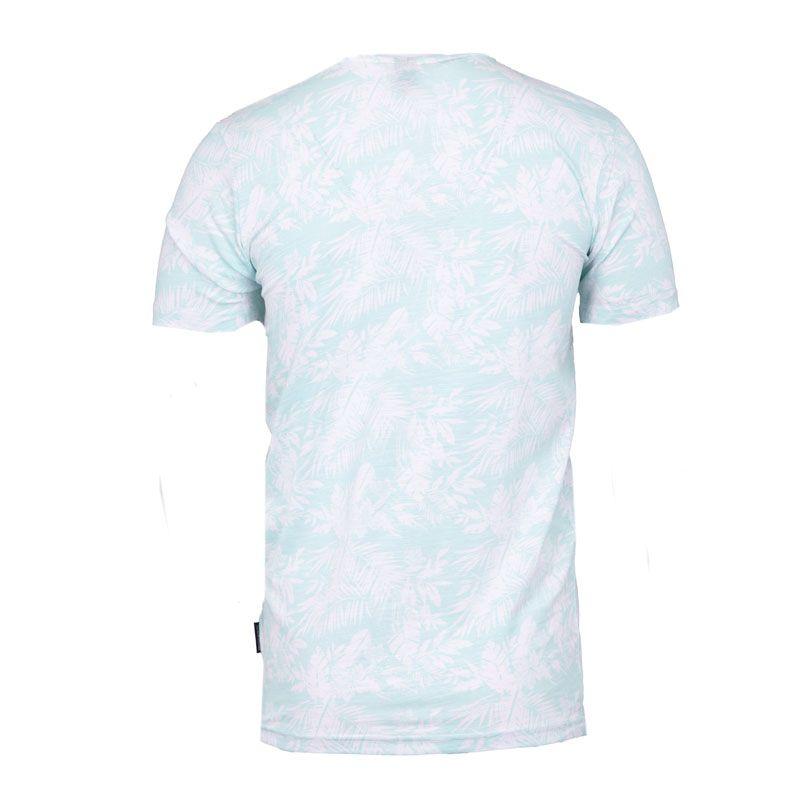 Однотонная футболка menson-b с принтом листьев Мужская BLAGGIO