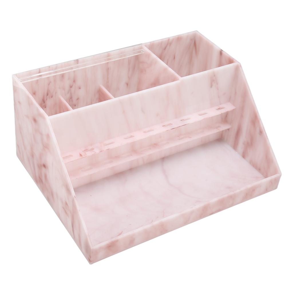 Пылезащитный органайзер для хранения акриловый розовый отсек с мраморной текстурой органайзер для аксессуаров для ресниц